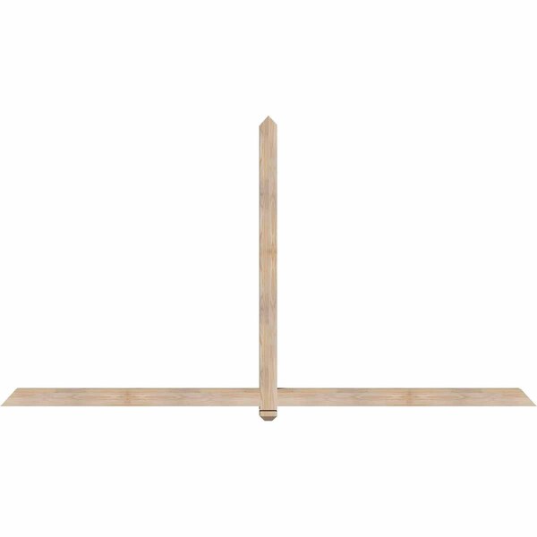 Ekena Millwork Eugene Smooth Timber Gable Bracket, Douglas Fir, 108"W x 58"H x 3 1/2"D x 3 1/2"F, 13/12 Pitch GBW108X58X0404EUG00SDF - main